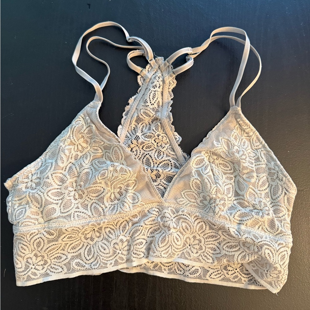 aerie Lace Racerback Bralette - Cream